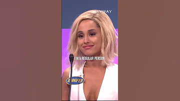 Ariana Grande does PERFECT Jennifer Lawrence impression 🤣 #shorts