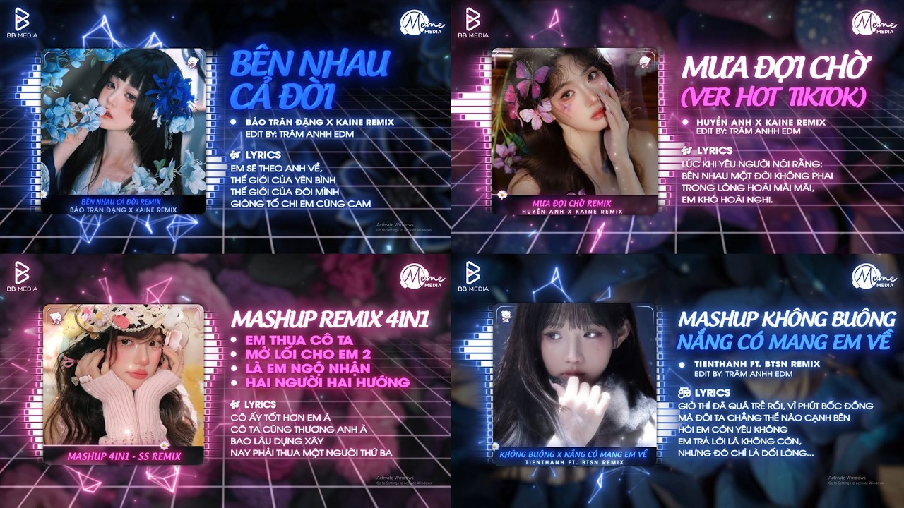 [Tổng Hợp Lyrics Nhạc Hot TikTok] Mưa Đợi Chờ x Bên Nhau Cả Đời x Mashup Không Buông 🍹