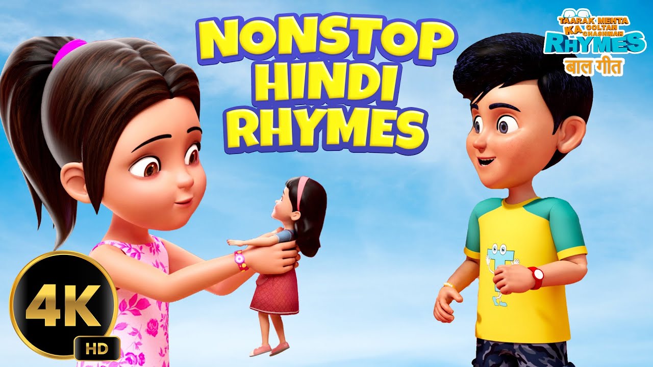 Kids Non-Stop Hindi Rhymes | Kids Animation | Hindi Rhymes in 4K for ...