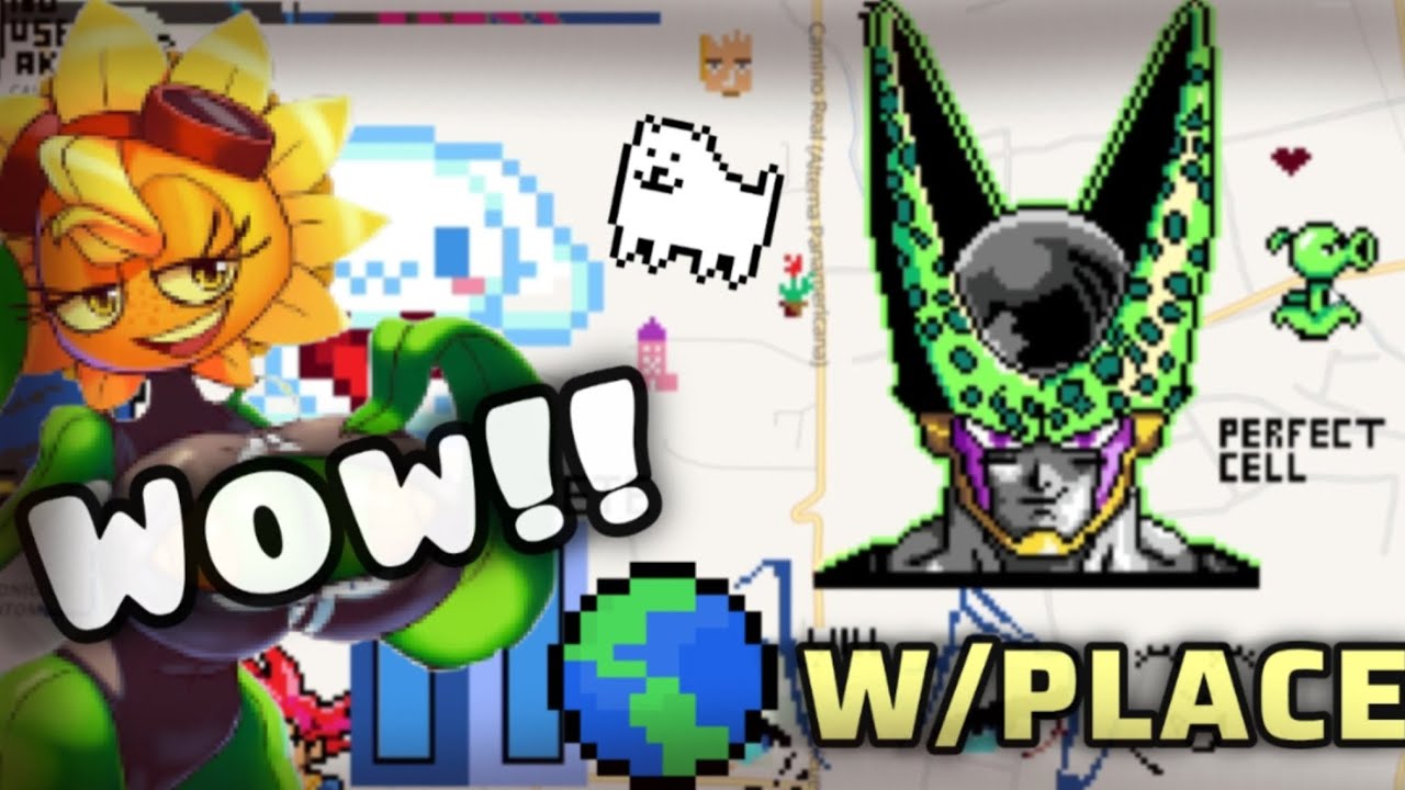 Reaccionando pixel art de PVZ en WPLACE🤑🤑