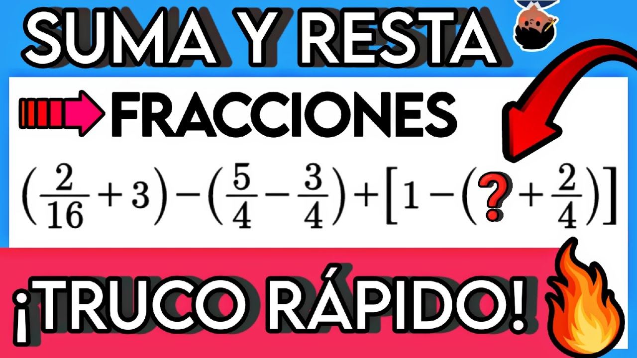 ▶️ APRENDE A SUMAR Y RESTAR FRACCIONES [EXPLICACIÓN SENCILLA] | MATEMÁTICAS PARA PRINCIPIANTES 🚀