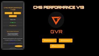 Fast Response Dan Smooth Game New Update Cms Performance V13 Gvr