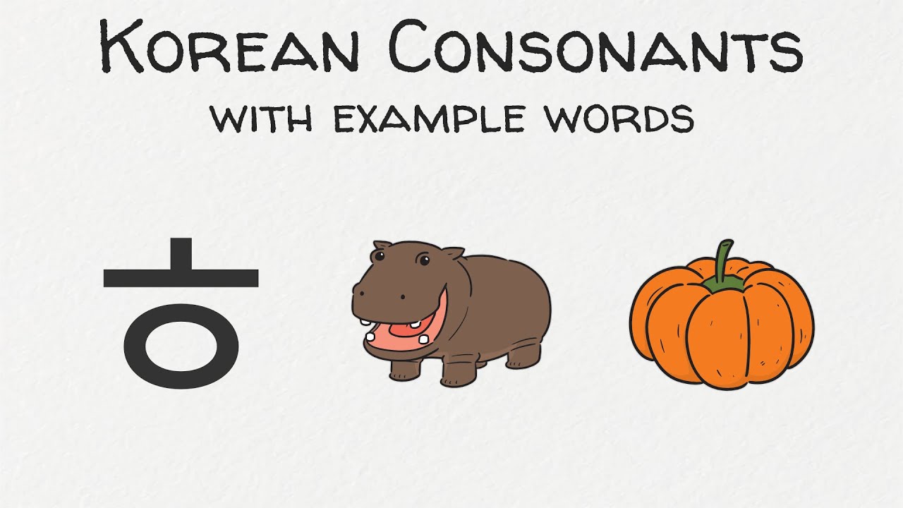 Korean Consonants: ㅎ Pronunciation with Example Words - YouTube