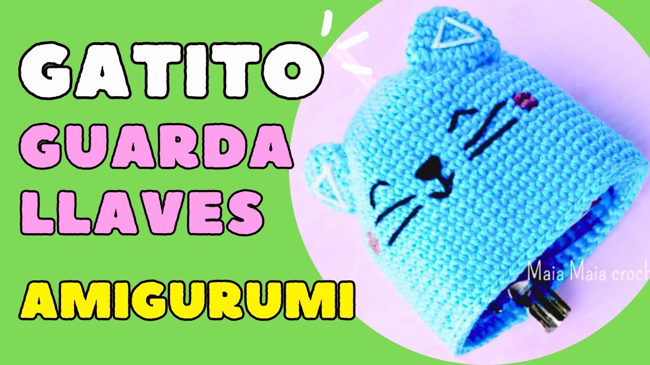 Como tejer un GATITO AMIGURUMI guarda llaves a CROCHET paso a paso