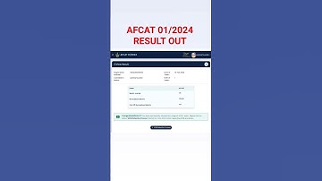 AFCAT 01/2024 RESULT OUT