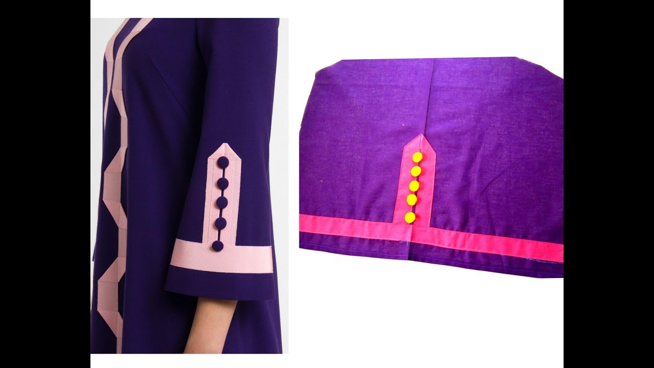 Kameez / Kurti Buttons Sleeves Cutting & Stitching (DIY) YouTube