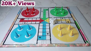 How to make Ludo board, Tokens & Dice/ DIY LUDO GAME.