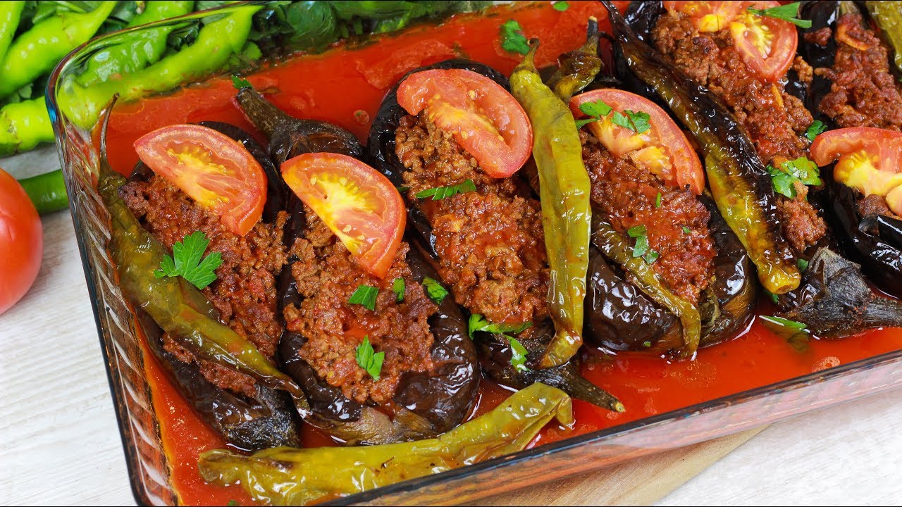 Karniyarik Gefullte Auberginen I Turkisches Ofengericht Youtube Einfache Gerichte Essen Rezepte 