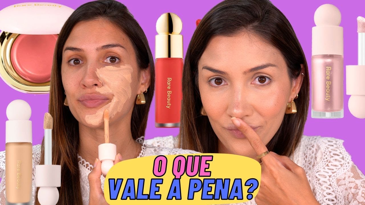 TESTANDO TODAS minhas MAKES da SELENA GOMEZ RARE BEAUTY que CHEGOU no BRASIL | VALE  A PENA?