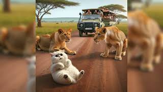 Cat Royal's goes on safari in Africa 🚙🦁 #cat #cats #cute screenshot 5