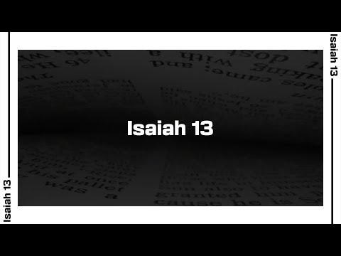 Isaiah 13 Bible Reading | NIV