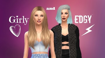 Sims 4: Create a Sim - Edgy and Girly Twins