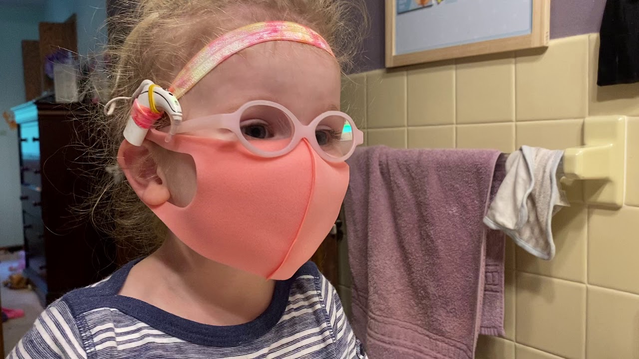 Amelia trying on a mask YouTube