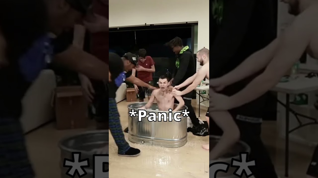 Adin Ross & Crew FORCE Cheesur in ice bath 🥶 