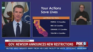 Gov. Newsom Imposes New Restrictions To Curb COVID-19