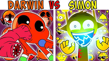 ALL DARWIN VS SIMON TEST | FNF Character Test | Gameplay VS Playground