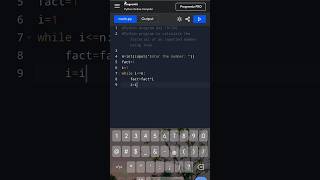 Python program to calculate factorial of a number using while loop #pythonprogramday19/250 #python