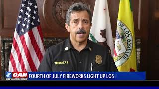 Fourth of July fireworks light up Los Angeles skies despite ban