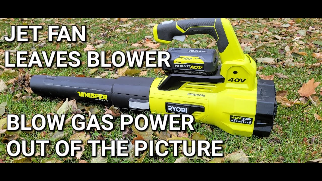 Ryobi 40v 550CFM leaves blower YouTube