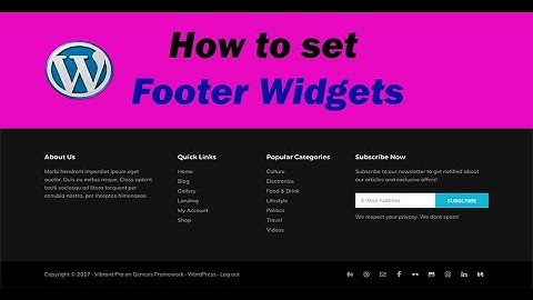 Foooter widgets | how to make footer in wordpress website| Footer Area