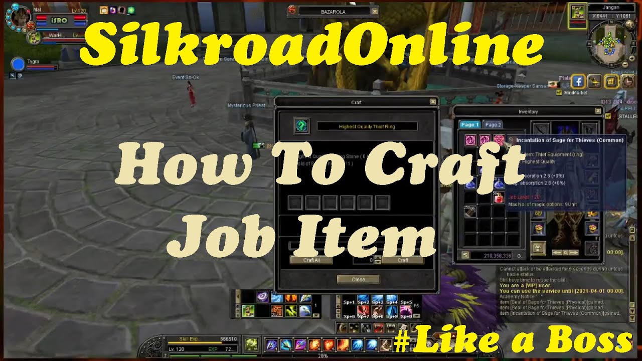 SilkroadOnline How To Craft Job Item Like a Boss  iSRO GLOBAL 