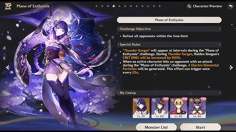 Genshin Impact - Raiden Shogun Echo Challenge | C0 Raiden with R5 The Catch | 60-123 crit ratio