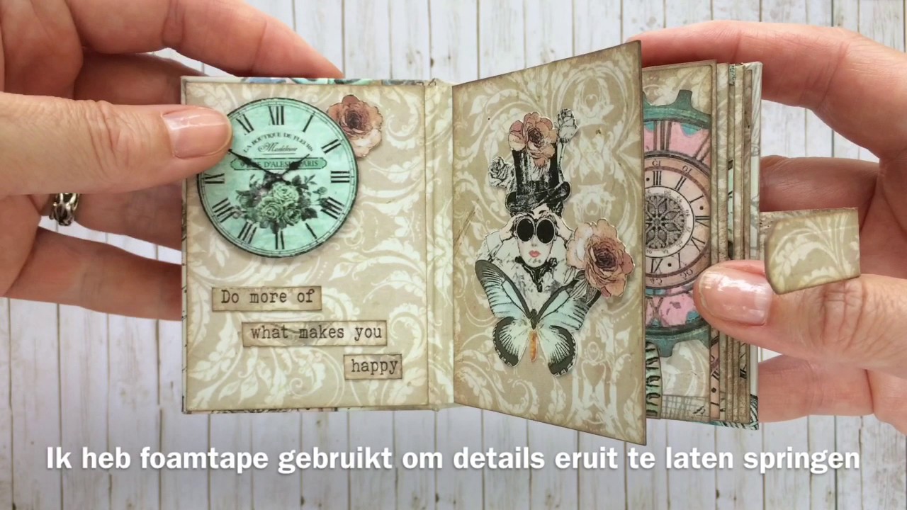 DIY Mini Album FabScraps steampunk scrapbook papier