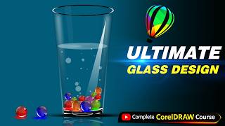 CorelDRAW 100% Realistic 3D Glass Effect Tutorial 🔥 | Shisha / Glass and Marbles Design Step by Step