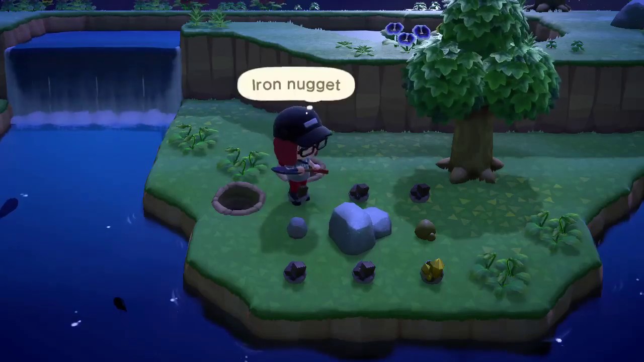 Hitting a rock eight times in Animal Crossing: New Horizons - YouTube