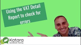 Using the VAT Detail Report to check for errors