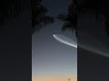 Spacex Rocket Plume Lights Up San Diego Twilight Sky