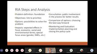 Conference meeting on Regulatory Impact Assessment (RIA)