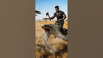 Will the man manage to save the leopard from the snake? 👨🐆🐍❓ 남자가 표범을 뱀에게서 구해낼 수 있을까요? #rescue