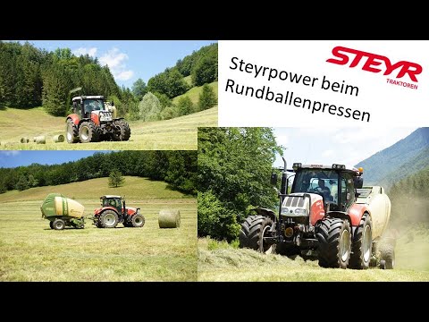 Steyrpower beim Rundballen