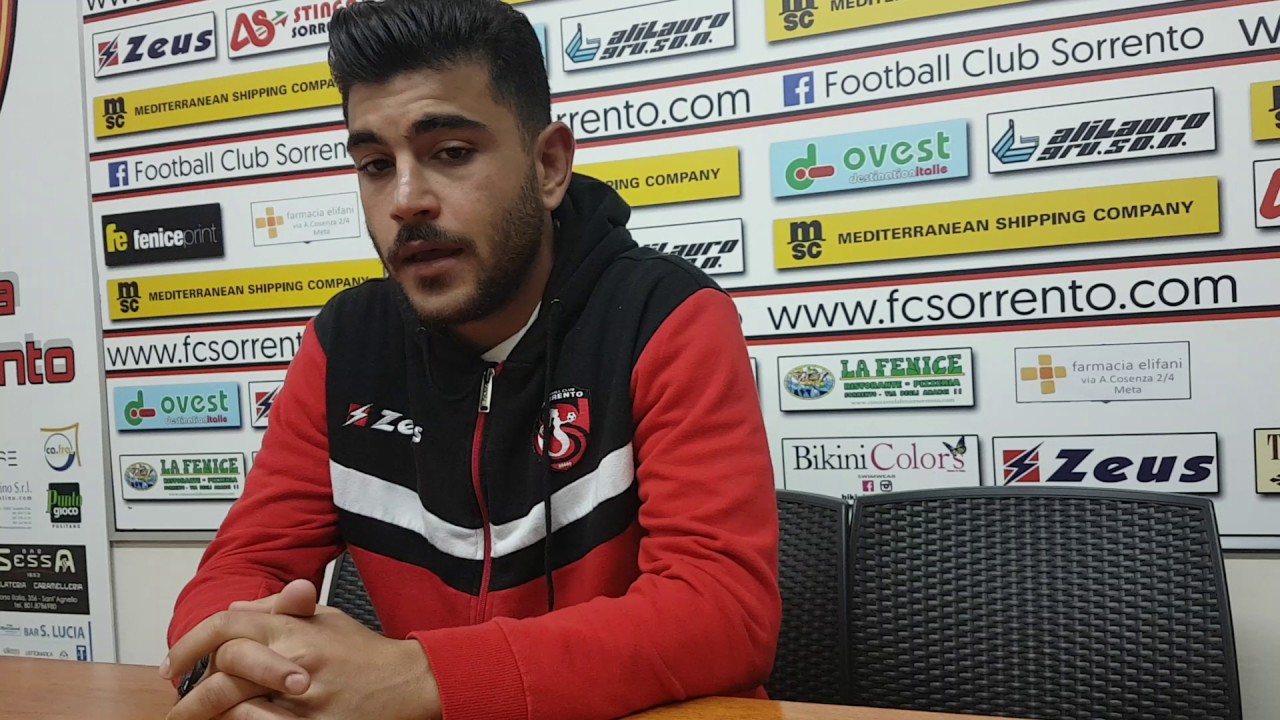 Sorrento-Nola 5-0, l'attaccante Ciro Favetta in conferenza stampa post ...