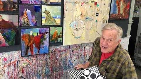 Join Bob Burridge for his Abstract Acrylic Painting & Collage Online Art Workshop