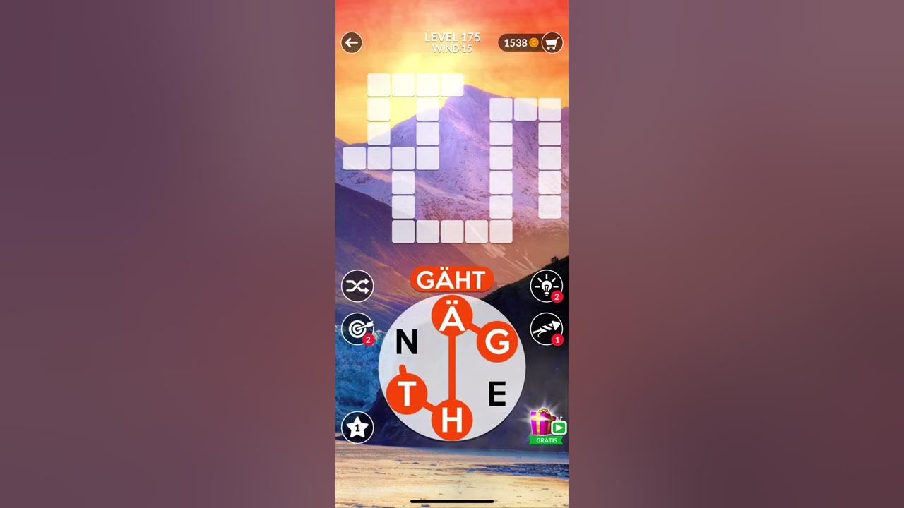 WORDSCAPES Level 175 Lösung Deutsch - YouTube