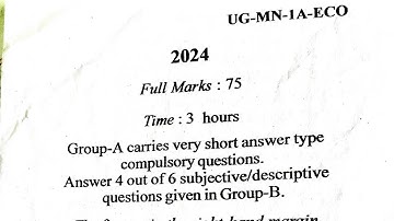 BBMKU UNIVERSITY ka semester- 2 ka MN-2A,ECONOMICS 2023-2027 ka exam mai aaya huaa question ll