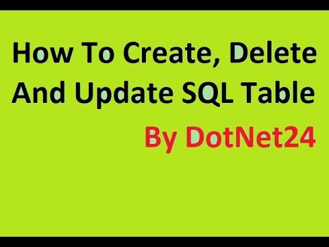 How to create and Alter/update Table in sql 2012 | Bangla Tutorial | dotNet24 School