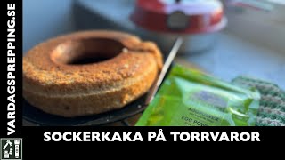 Anders bakar sockerkaka med torrvaror