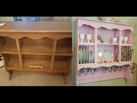 diy-shabby-chic-wall-mounted-china-cabinet-/-hutch---budget-/-cheap-project