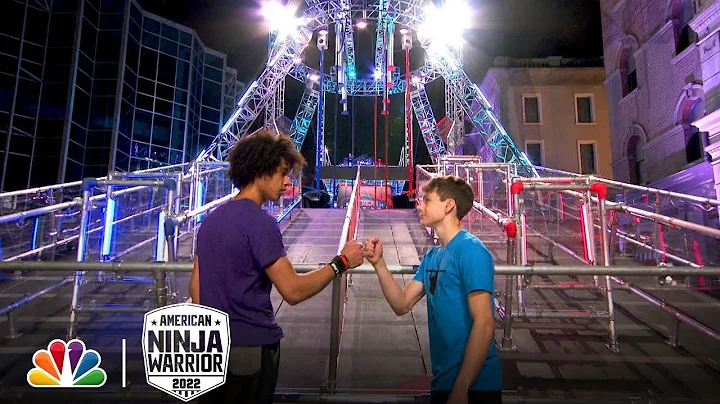 Jay Lewis vs. Josiah Pippel on the All-New Power Tower | NBCs American Ninja Warrior