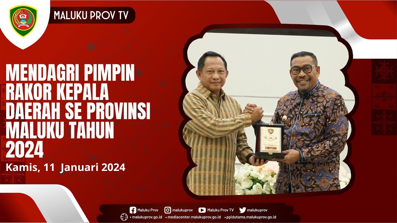 MENDAGRI PIMPIN RAKOR KEPALA DAERAH SE PROVINSI MALUKU TAHUN 2024