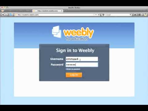 Student Accounts on Weebly