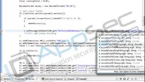 Java Secure Coding: Output Encoding 7 5 ESAPI Encoding
