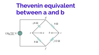 Find thevenin equivalent between a and b