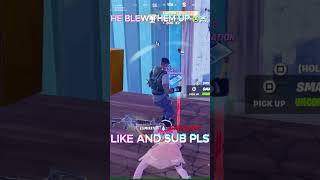 HE BLEW THEM UP 😭☠️    LIKE AND SUBSCRIBE!!! #fortnite #game #funny   #fortniteloss