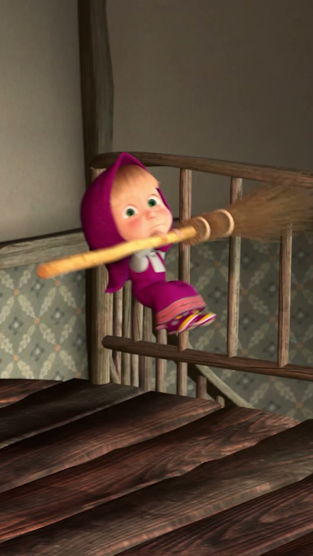 Bye-bye, swan brooms! ??? #SweptAway #MashaAndTheBear #Shorts #cartoonforkids #kids