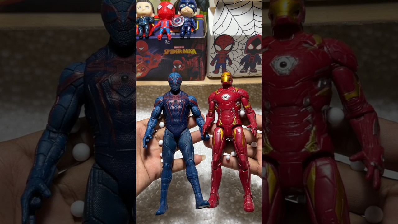 hunting toys Spider-Man vs Iron Man