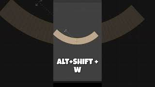 Bend Your Mesh in Seconds! | Blender Shift+W Trick #blendershorts #blendertutorial #blendertips